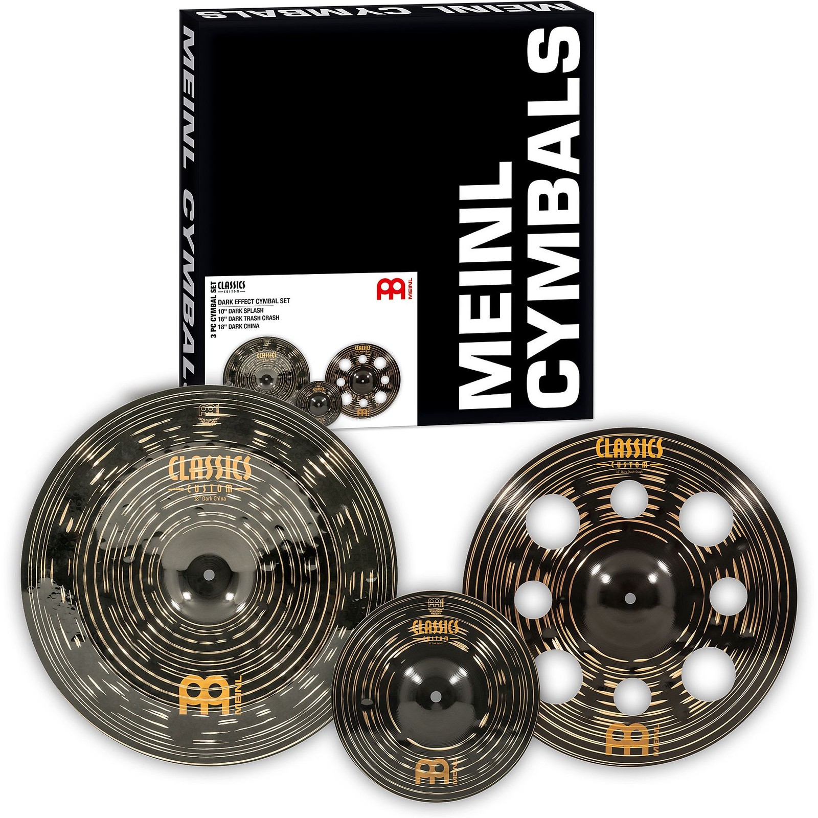 Becken-Set Meinl Classics Custom Dark CCD101618 Effect Cymbal Set Becken Set NEU 71090₽