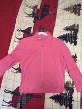 Lululemon Define Cropped Jacket In Glaze Pink Size 18 UK