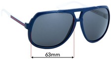 SFx Replacement Sunglass Lenses fits Gucci GG1622/S - 63mm Wide