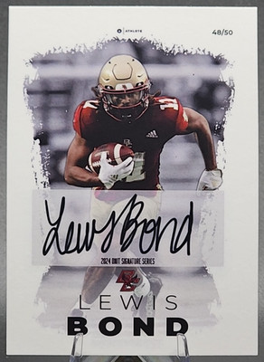 Lewis Bond /50 2024 Onit Athlete White PRC On Card Auto Boston College Eagles SP