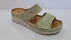 Riposella Ciabatte Donna in Ecopelle con Strappi e Strass - VER (Verde)