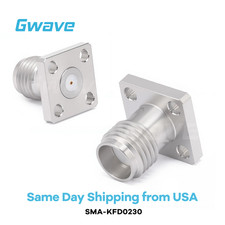 SMA Female Connector, 4 Hole Flange,Hole Spacing 6.35mm,Pin Dia 0.30mm, DC-26.5G