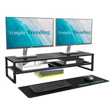 Simple Trending 2 Tier Metal Dual Monitor Stand Riser,Computer Office Desktop Or