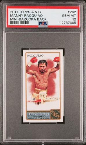 Manny Pacquiao [Mini Bazooka Back] #262 2011 Topps Allen & Ginter card