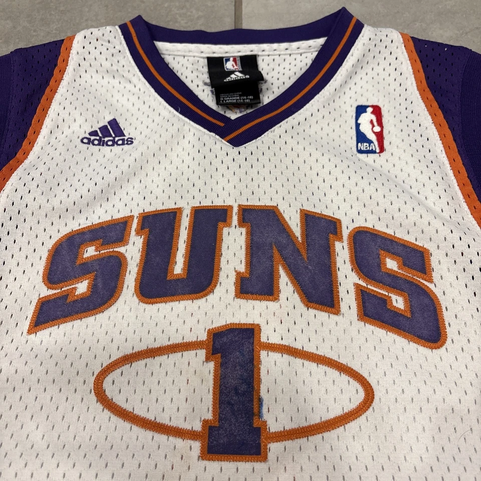 Amare Stoudemire #1 Phoenix Suns Adidas Purple White Jersey Kids Large +2 Length - Image 4 of 4