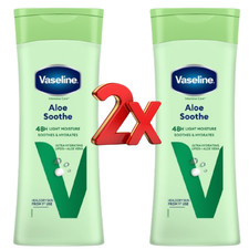 Vaseline Aloe Soothe Body Lotion Intensive Care 400ml / 13.55oz (Pack Of 2)