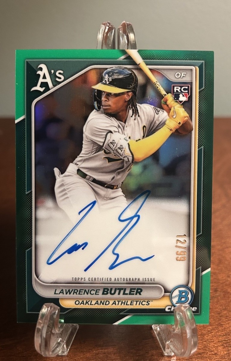 US盤BABYL サインカード付 MOMO-L ver. 2024 Bowman Chrome 1st Lawrence Butler Green /99 Auto RC Rookie | eBay