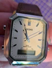 Vintage Pulsar by Seiko V072 men's wristwatch watch octagonal silver