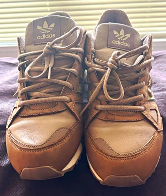 adidas ZX 750 Men's Low Top Lace-Up Leather Sneakers Chalky Brown GZ4625 - Photo 1/4