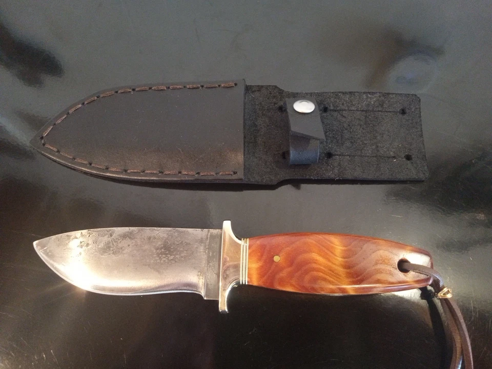 罕见 1/1,TULLOS 定制锻造猎人。 9'OAL/4.5' M390钢制刀片 独特! — 第 2/4 张图片