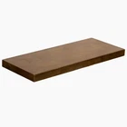 Solid Wood Butcher Block Shelf 72 In. W X 12 In. D X 1.5 In. H in Walnut Stain H