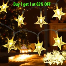 LED Battery Operated Star Lights Fairy String Light Christmas Party Bedroom Lamp