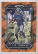 2022 Panini Prizm Rookies Orange Ice Prizm Malcolm Rodriguez #350 0ym4