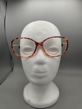 Vtg Gucci GG 2343 Eyeglasses Tortoise Shell Gold Oversized 130 Oval Frame Flaw