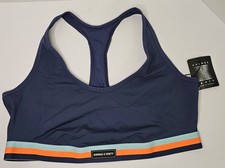 Savage X Fenty Women's Size 2X Sports Bra Navy Racerback Athletic Top Activewear