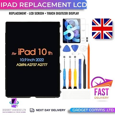 iPad 10. Gen Generation 2022 10,9'' A2757 A2696 Ersatz LCD Display Bildschirm