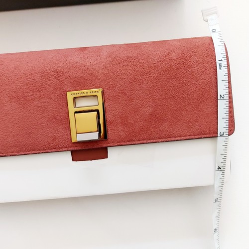 Charles & Keith Chain Handle Quilted Long Wallet Bag - Picture 16 of 18
