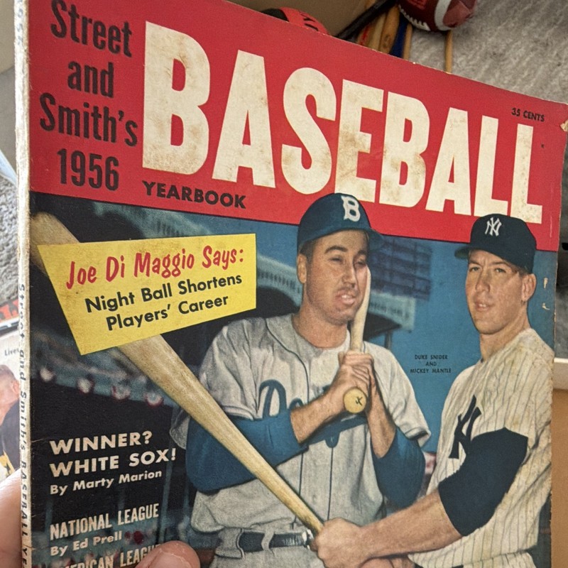 Street & Smith's Official Baseball Yearbook 1956 Mickey Mantle Boston Red Sox