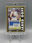 #'d 9/10 Jared Goff Gold Winning Materials 2024 Panini Encore #WM-JGF Det Lions