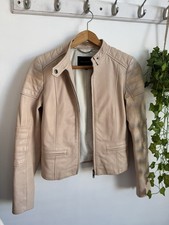 Banana Republic Women's blush beige Lambs Leather XS Jacket Excellent Condition