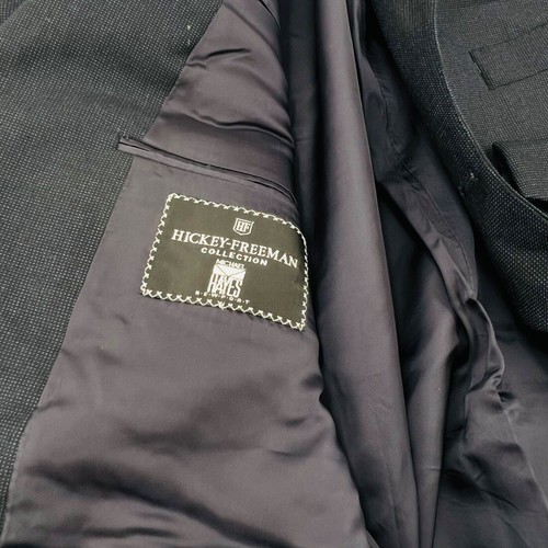 Hickey Freeman 100% Wool Single Breasted Blazer Jacket 44 Long Dark Blue - Picture 5 of 11