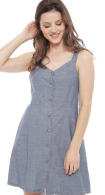 samantha denim dress Samantha Denim Corset Mixed Midi dress White / MD