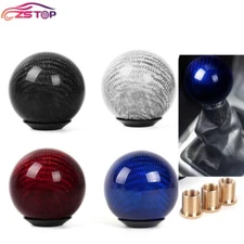 Universal Carbon Fiber Alloy Black Ball Car Manual MT Gear Shift Knob Shifter