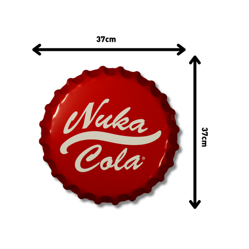 Fallout Nuka-Cola Bottle Cap Large Novelty Tin Sign - Afbeelding 5 van 6
