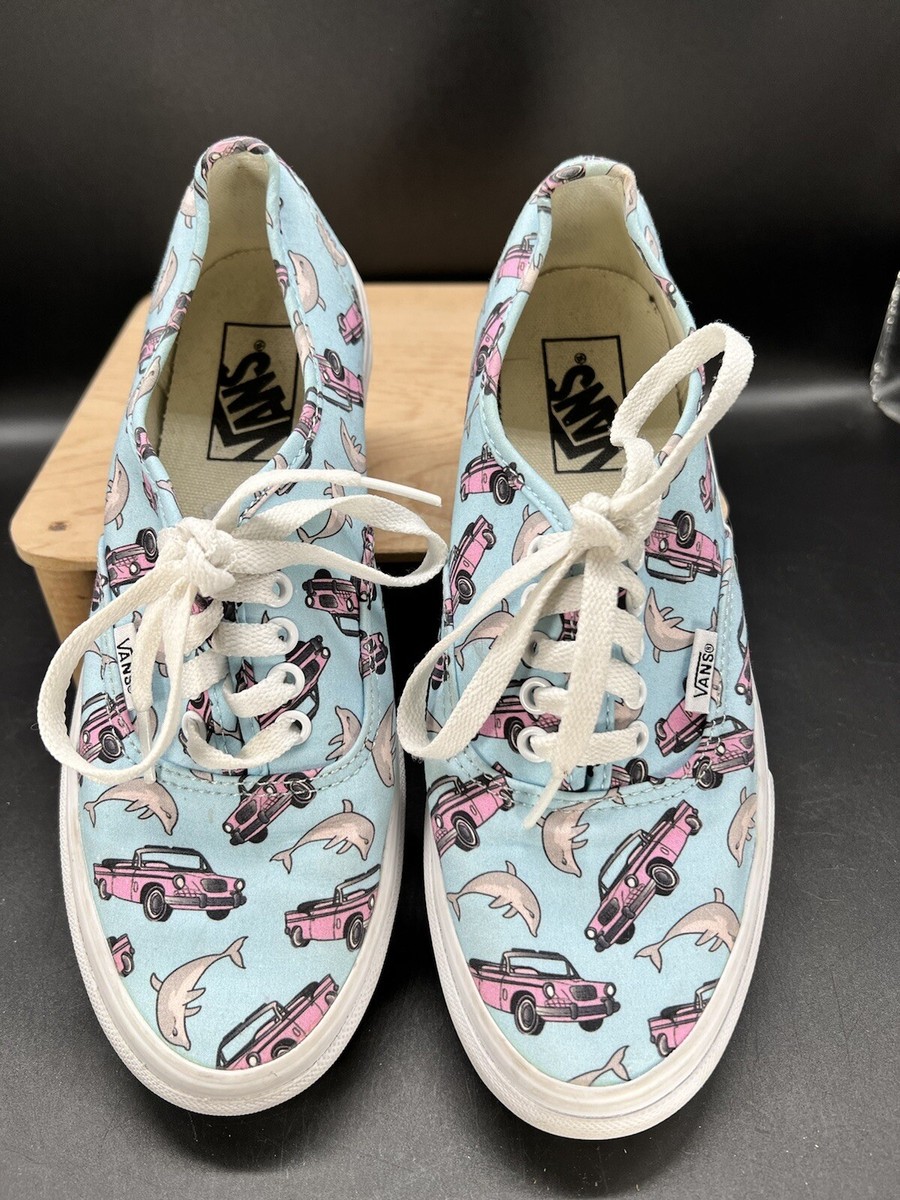 Vans Dolphins Pink Cars Print Womens Size Mens Low Top