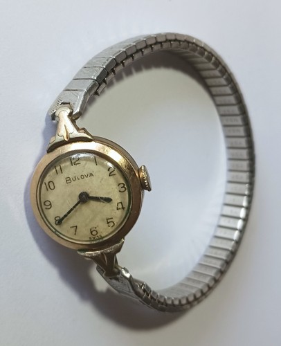 Vintage Working Bulova L9 Rolled Gold Plate Ladies Swiss Watch - Imagen 4 de 8