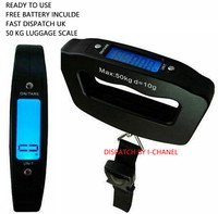 Digital Luggage Scale Portable Weighing Weight Suitcase Travel Scale Strap 50kg