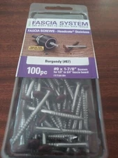 Deckfast Fascia Screws Burgundy 9 X 1-7/8" Stainless Steel Fascia Screws - 100