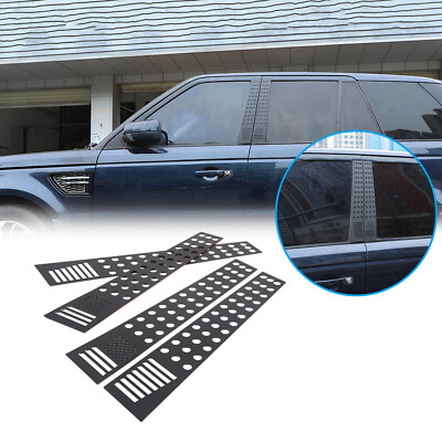 Black Aluminum Alloy Window Center Pillar Panel Trim Für Range Rover Sport 05-13