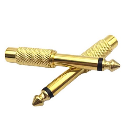 1Pc Gold Plated 6.35mm 1/4" Male Mono Plug to RCA Female Jack Audio AdaptJN - Picture 6 of 7