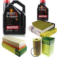 MANN-FILTER Inspektionspaket 6L Motul 8100 X-Clean+ 5W-30 FüR Audi Q3 2.0 Tfsi