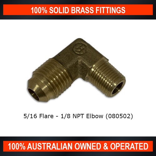 Solid Brass Fittings Male Flare Hex NPT Nipple Flare NPT Elbow Flare Union Tee - Picture 15 of 19
