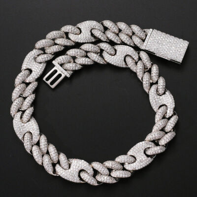 20mm Miami Cuban Link Pig Nose Iced Flooded CZ Hip Hop Bracelet
