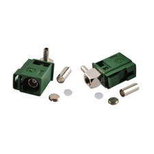 2-Pack Fakra E Female Right Angle Green Crimp Connector for RG174 RG316 Cable