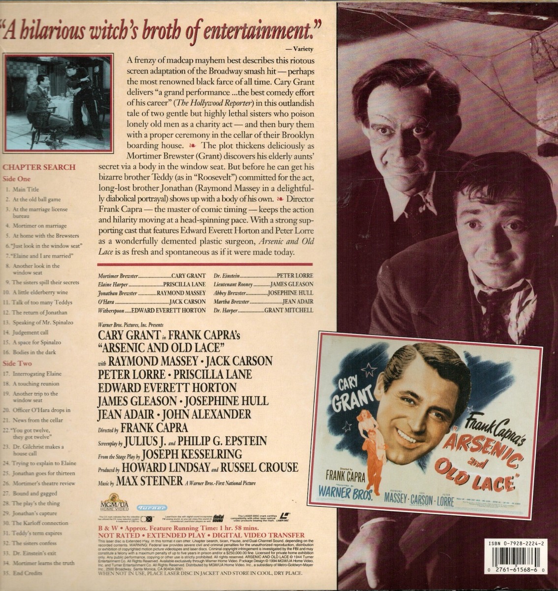 Arsenic and Old Lace (Laserdisc)