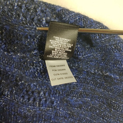 Maglione Torrid Girocollo Nuovo con etichette 2X Blu Vegan Cashmere Maglia Cavo NUOVO - Foto 10 di 10