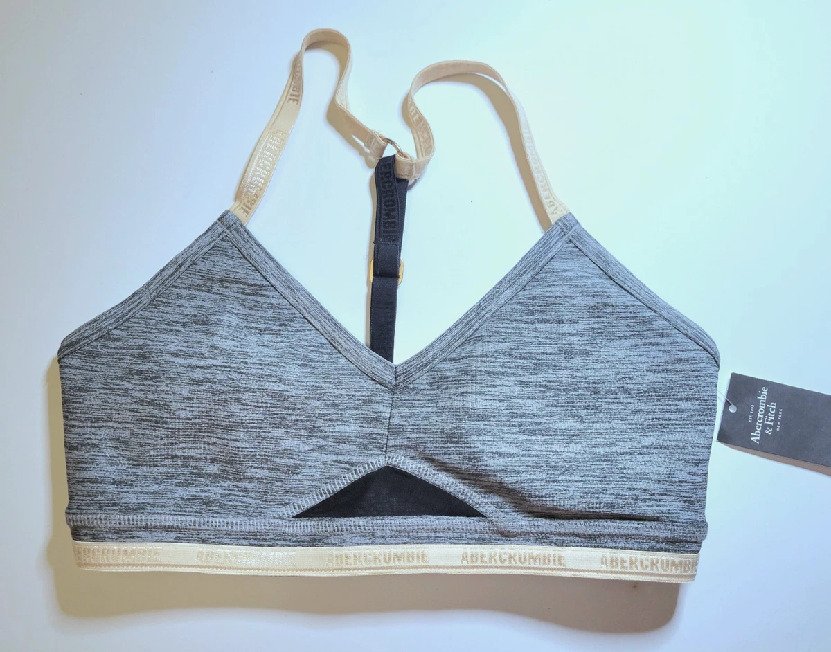 New Abercrombie Fitch T Back Sports Bra Size X Small Gray 60 OFF