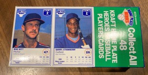 1987 Kraft Home Plate Heroes Baseball - Darryl Strawberry - Mike Witt - New Box