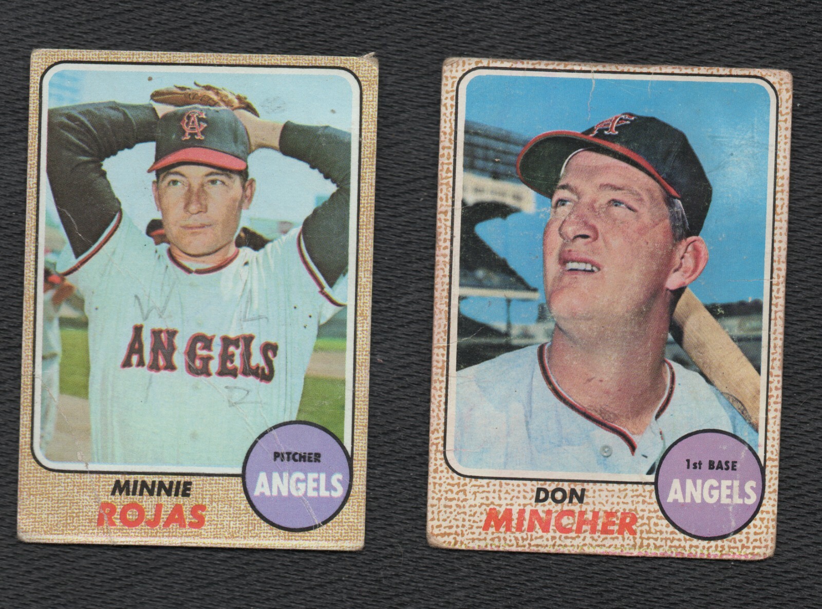 1968 Topps Minnie Rojas and Don Mincher, Angels, Free Shipping! | eBay