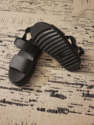Size 5 Women's Dr. Martens Voss Hydro leather Strappy Platform Sandals Black - Picture 2 of 4