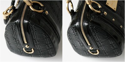専用　balenciaga wool leather boston bag Balenciaga Black Arena Leather Giant Polly Boston Bag ○ Labellov