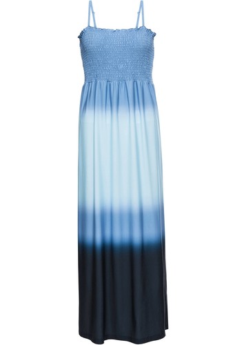 Maxikleid Gr. 48/50 Blau Bedruckt Damen-Kleid Maxi Sommerkleid Armellos Neu  | eBay