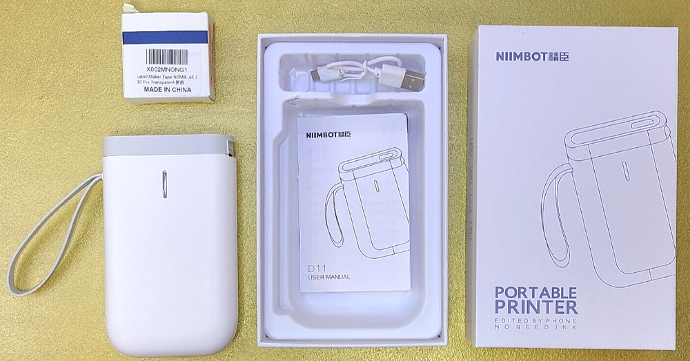 Niimbot D11 2021 Wireless Bluetooth Label Maker with Sticker Roll Niimbot D11 2021 Wireless Bluetooth Label Maker with Sticker Roll