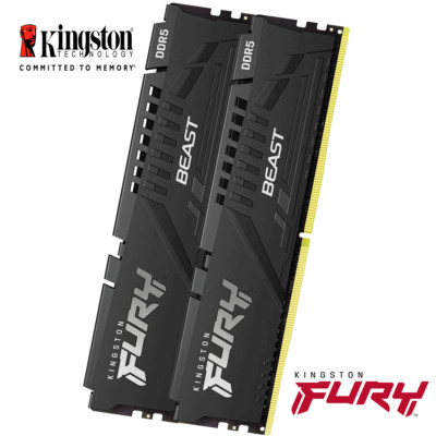 16GB Kingston FURY Beast DDR5-6000 DIMM CL40-40-40 (2x8GB) DDR5 Kit schwarz