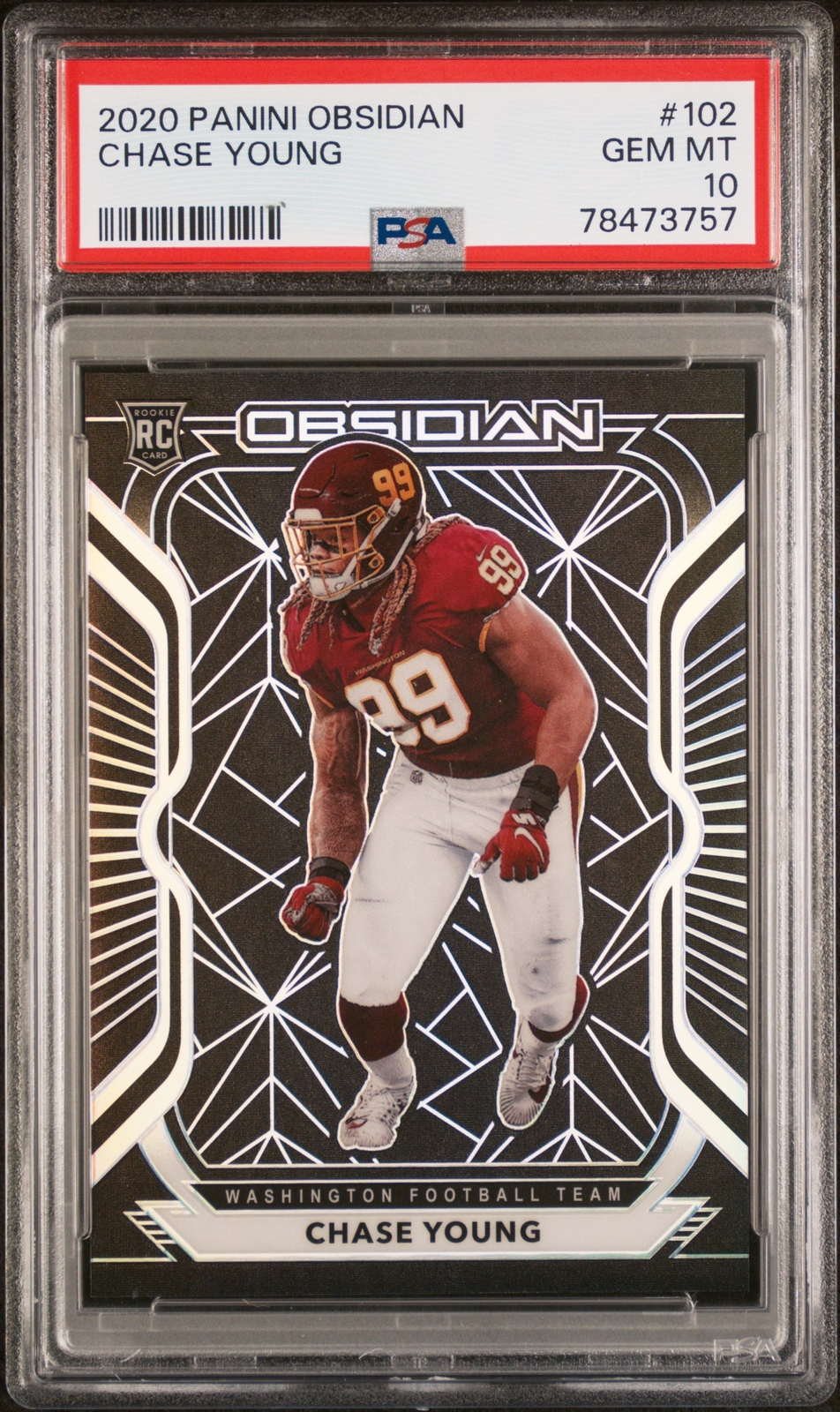 Chase Young Panini Obsidian #102 Base