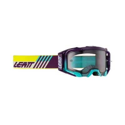 2023 Leatt Velocity 5.5 Motocross Brille Indigo - Hellgraue Gläser Erwachsene